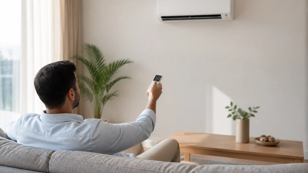 Illustration éditoriale pour l’article « Comment utiliser votre climatisation pour un confort idéal »