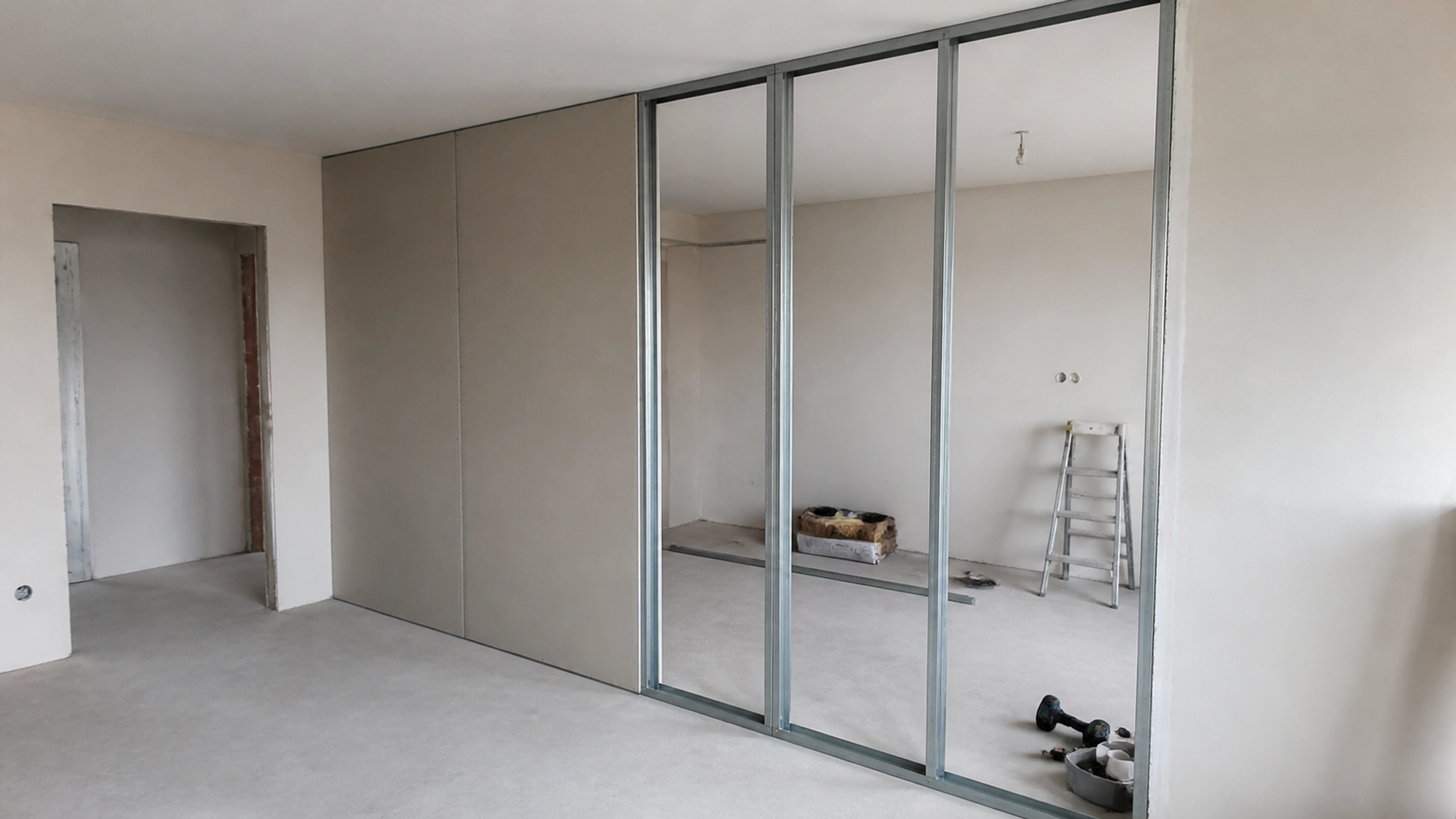 Illustration éditoriale pour l’article « Quel type de cloison entre appartement choisir »